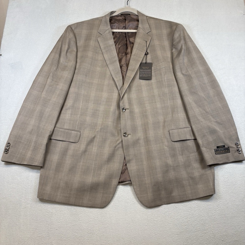 Jos A Bank Reserve Suit Jacket 56L 56 Long Marzotto Italian Wool Tailored USA